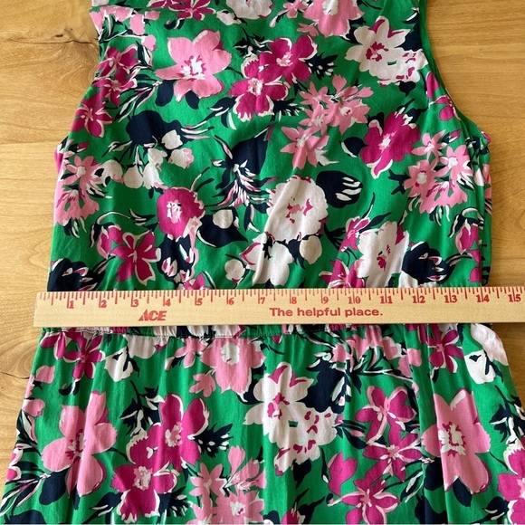 J CREW FACTORY DRESS 8 FLORAL V NECK RUFFLE MIDI EASTER SUMMER PARTY FEMININE - Picture 7 of 11